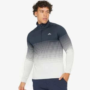 J.Lindeberg Navy Luis Half Zip Mid Layer